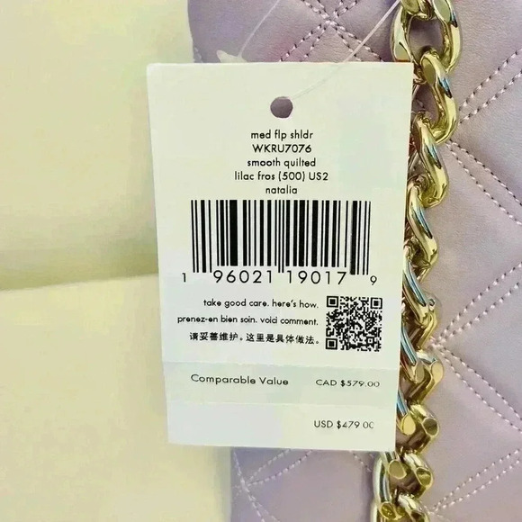Kate Spade Purse Natalia Shoulder Bag Lilac Frost - Picture 6 of 12